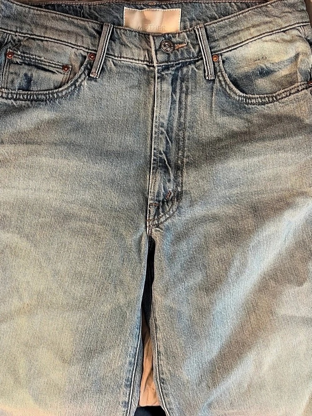 Mother The Undercover Wide Leg Jeans Blue Waist 26